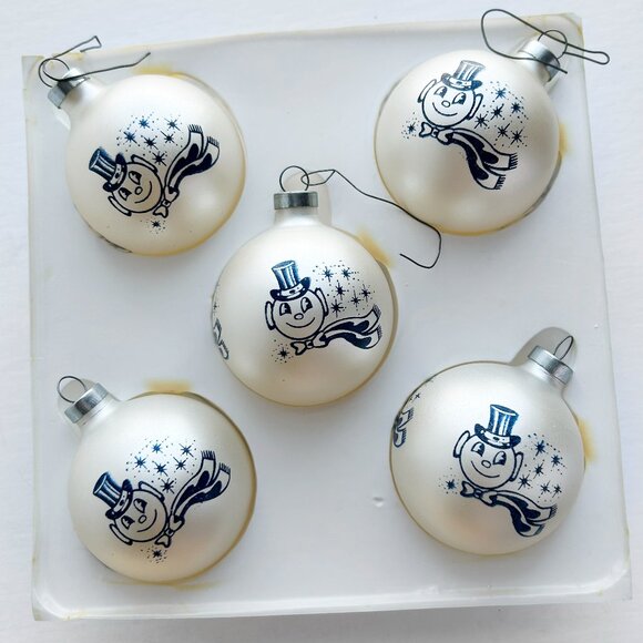 Glass Snowman Ornaments - Picture 1 of 3